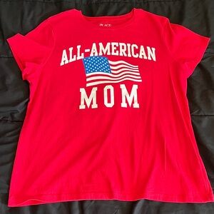 Place Vibrant Red All-American Mom Tee